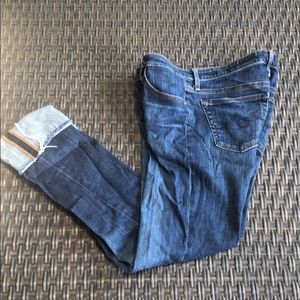 AG slim straight cuffed jeans